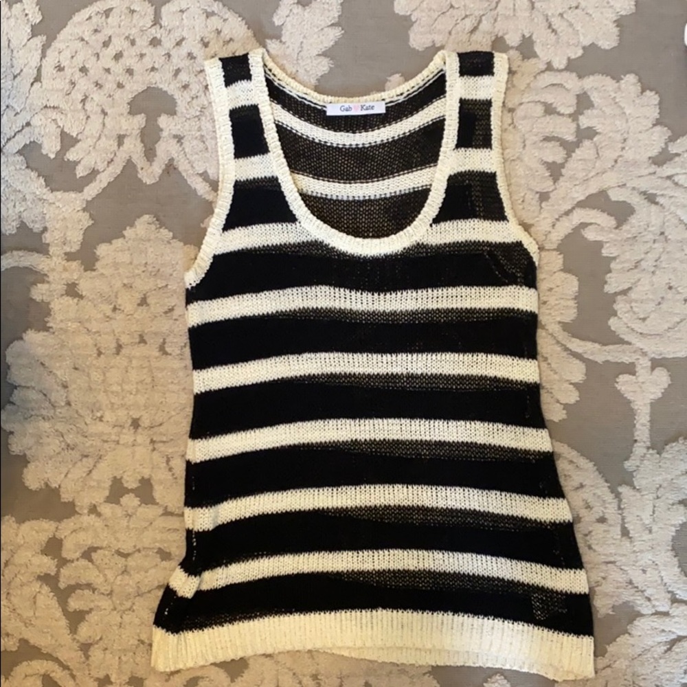 Black and White Light Sweater Tank